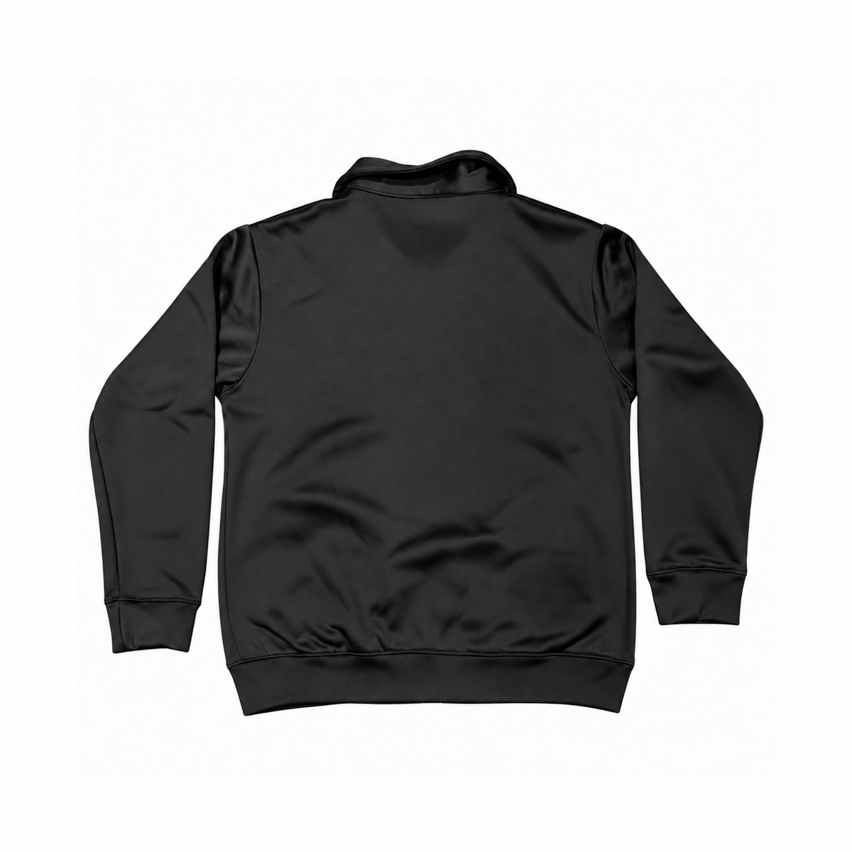 Black Winter Fleece Zip-Up Sports Upper – 200–220 GSM