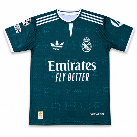 Real Madrid Away Jersey 2025/26 Mbappe 10 Green Soccer