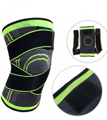 Adjustable knee support compression sleeve brace