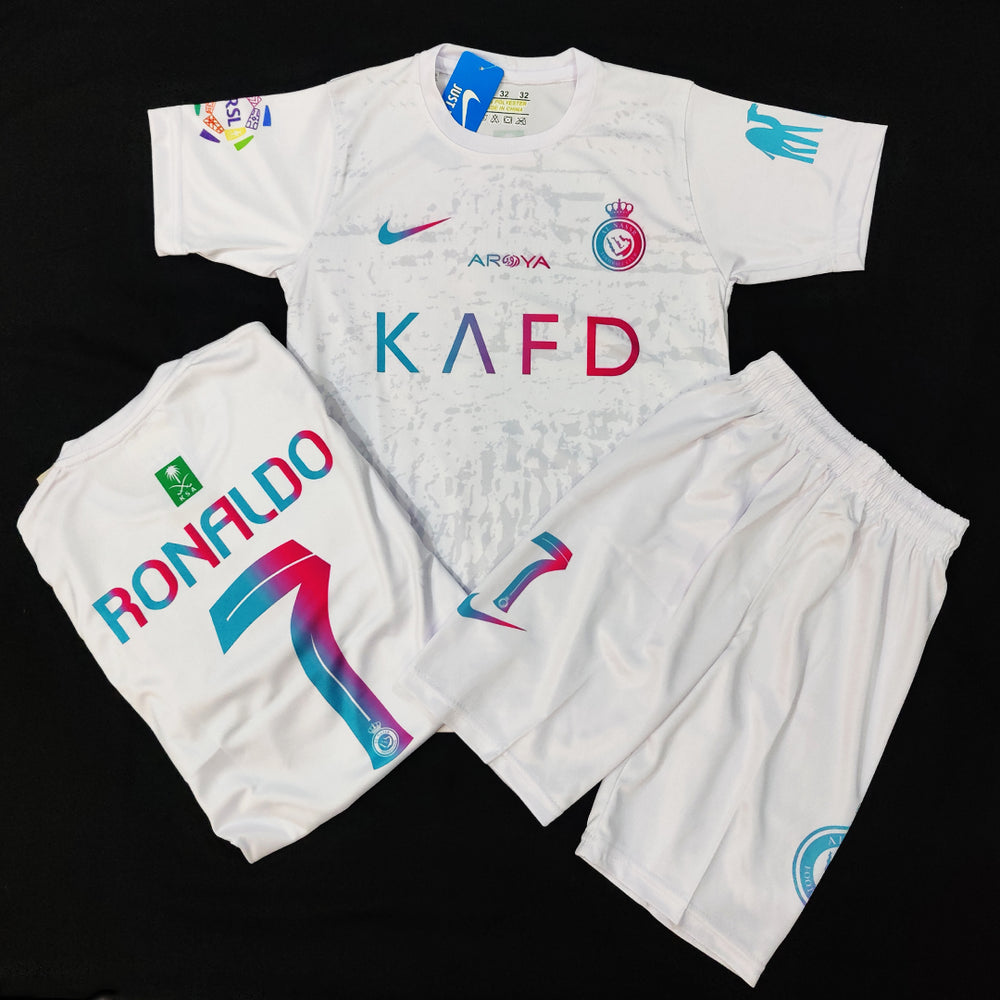 Kids Al Nasser Ronaldo Football Kit - White