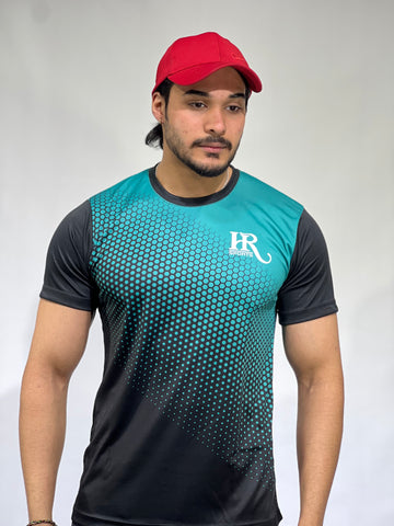 Hr Sports -  Black Green Dazzle Dot Tee