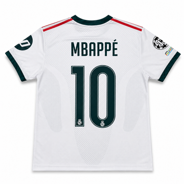 Real Madrid Home Jersey 2025/26 Mbappe 10 White Soccer