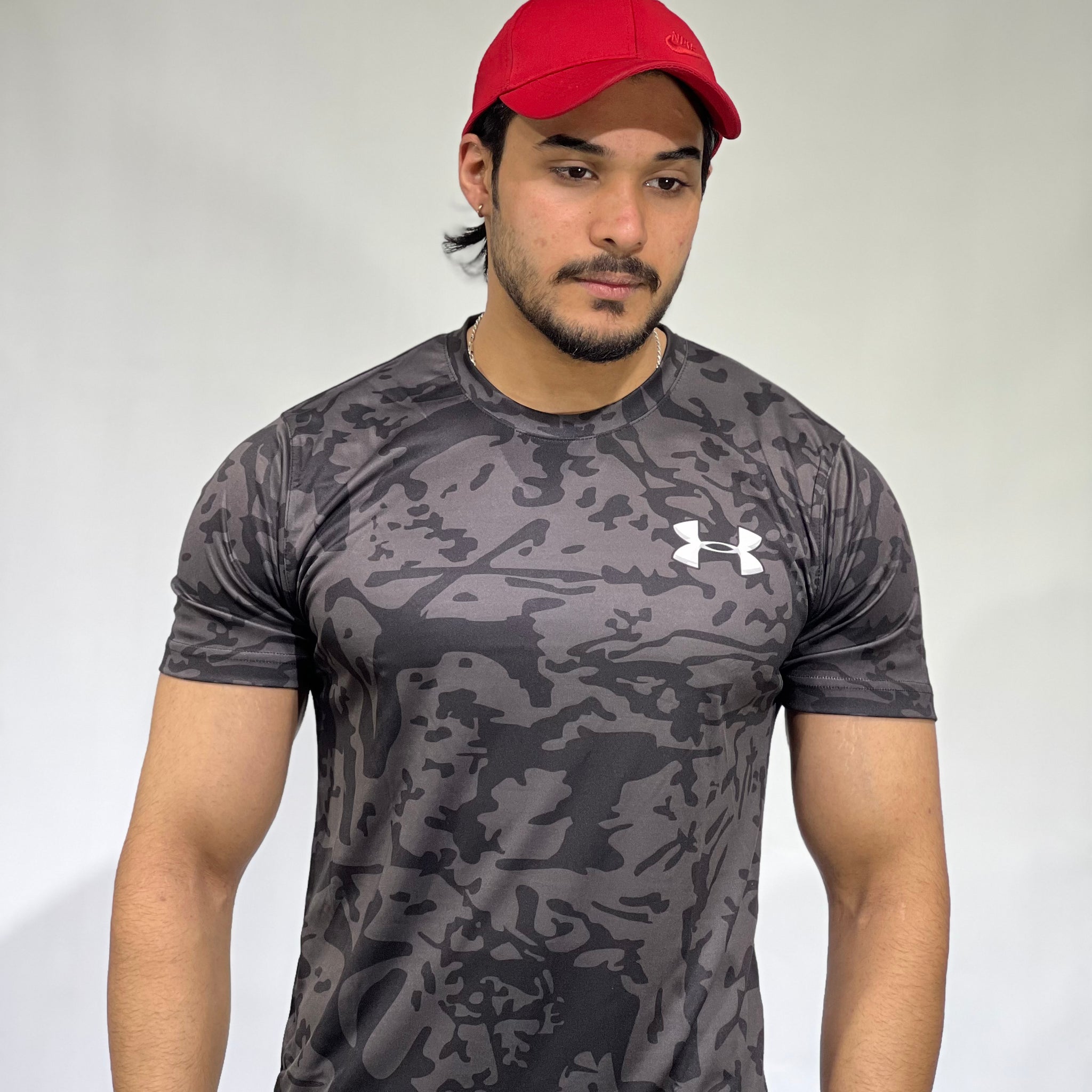 Under Armor - Black Grey Texture Tee