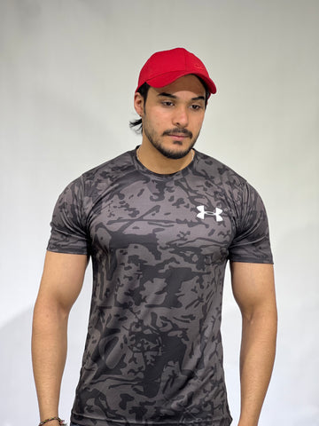 Under Armor - Black Grey Texture Tee