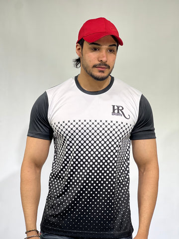 Hr Sports - Split Black white Design Tee