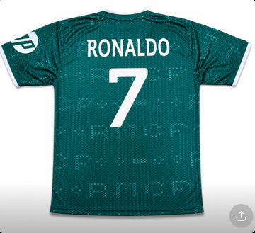 Real Madrid Away Jersey 2025/26 Ronaldo 7 Green Soccer