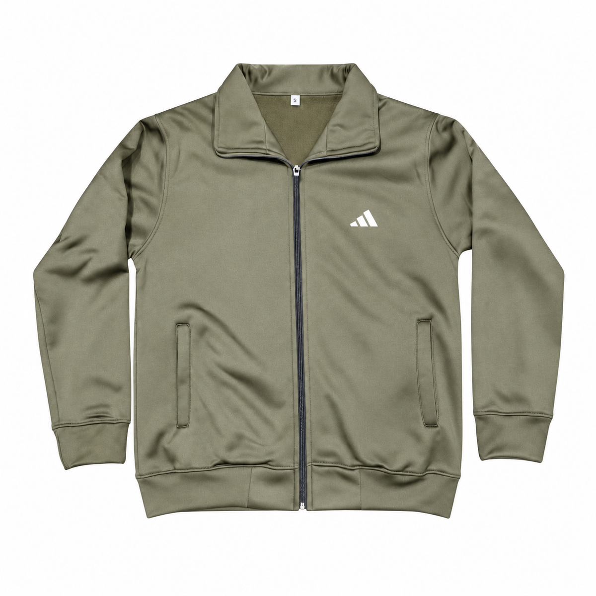 Olive  Winter Fleece Zip-Up Sports Upper – 200–220 GSM