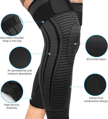 Long Knee Pads-1 PCS Compression Knee Support-Leg Knee Support Protectors-Knee Support Brace-Gym Sport Knee Pads