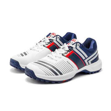 S8 3.0 White Navy Cricket Shoes