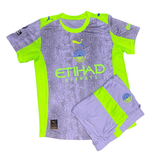 Manchester City 3rd 2025/26 Grey/Lime Stadium Jersey