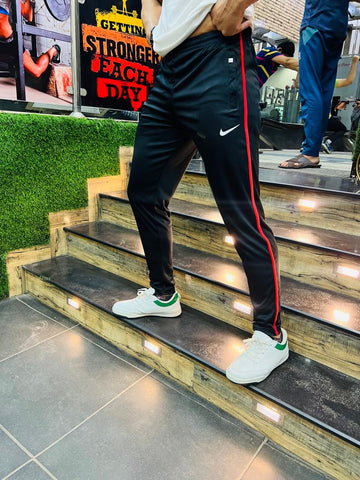 Nike Trouser With Red Strip ( Black )