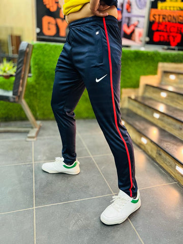 Nike Trouser With Red Strip ( Blue)