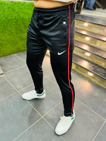 Nike Trouser With Red Strip ( Black )